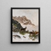 Chamois dans la neige - Georg Berger — gerahmtes Bild an der Wand