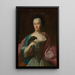 Portrait einer Dame mit Papagei - Georg Desmares — gerahmtes Bild an der Wand