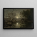 Landschaft im Mondschein - Georg Eduard Otto Saal — gerahmtes Bild an der Wand