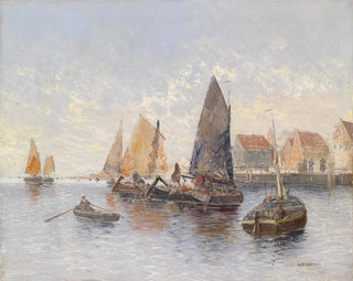 Fischer am Hafen - Georg Fischhof — Ansicht des Kunstwerks