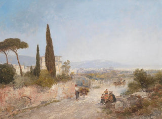 Landschaft mit Blick auf Florenz - Georg Fischhof — Ansicht des Kunstwerks