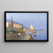 Mediterranes Landschaftsbild - Georg Fischhof — gerahmtes Bild an der Wand