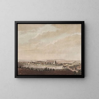 Ansicht der Stadt Stavanger in Norwegen - Georg Haas — gerahmtes Bild an der Wand