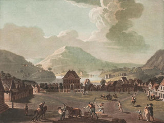 Ansicht eines Platzes in der Stadt Bergen - Georg Haas — Ansicht des Kunstwerks