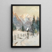 Mont Schneeberg gesehen von Semmering an einem Wintermorgen - Georg Janny — gerahmtes Bild an der Wand