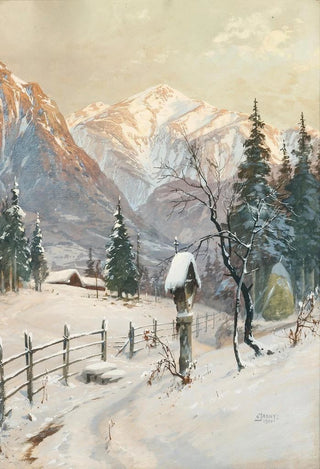 Georg Janny - Schneeberg mountain seen from Semmering on a winter morning.webp