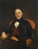 Portrait eines Gentlemans in einem roten Sessel Pest - Georg Martin Ignaz Raab — Ansicht des Kunstwerks