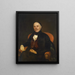 Portrait eines Gentlemans in einem roten Sessel Pest - Georg Martin Ignaz Raab — gerahmtes Bild an der Wand