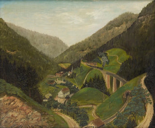 Der Eisenbahnweg von Hllental bei der Ravenna-Brücke - Georg Michael Zimmermann — Ansicht des Kunstwerks