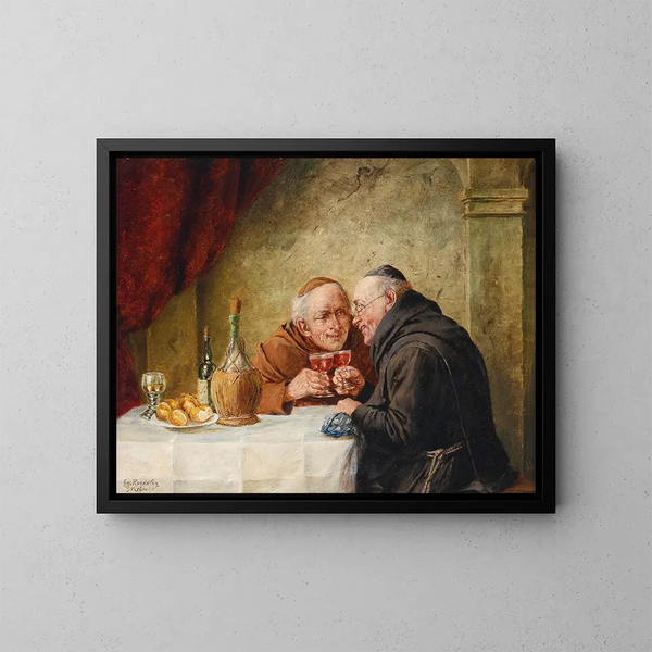 Ein gutes Glas - Georg Rößler — gerahmtes Bild an der Wand