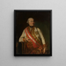Portrait des Grafen Andreas Hadik von Futak 1710-1790 mit dem Stern des Militärordens Maria Theresias auf der Brust - Georg Weikert — gerahmtes Bild an der Wand