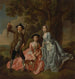 George Rogers und seine Frau Margaret und ihre Schwester Margaret Rogers - Francis Hayman — Ansicht des Kunstwerks