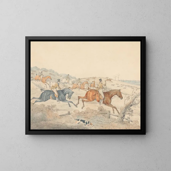 Jagd auf die Hetzjagd - George Alken — gerahmtes Bild an der Wand