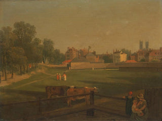Ansicht des Westends eines Teils von Westminster und Bird Cage Walk, aufgenommen vom Moulin - George Arnald — Ansicht des Kunstwerks
