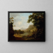 Ein bewaldetes Flusslandschaft im italienischen Stil mit Figuren - George Barret — gerahmtes Bild an der Wand