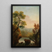Landschaft mit Figuren im Hintergrund - George Barret — gerahmtes Bild an der Wand