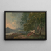 Morgenlandschaft mit Vieh - George Barret — gerahmtes Bild an der Wand