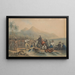 Die Empfangnahme des ehrwürdigen J. Williams in Tanna in den Südmeeren am Tag vor seinem Massaker - George Baxter — gerahmtes Bild an der Wand