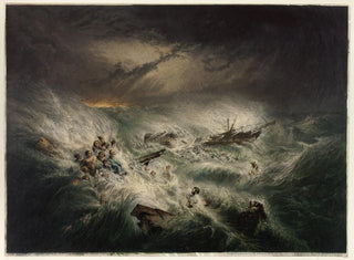 Der Schiffsbruch der Reliance, 12. November 1842 - George Baxter — Ansicht des Kunstwerks