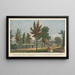 Ansicht der Champs-Élysées von der Quelle des Hélicon in den Gärten Earl Temples in Stow, Buckinghamshire - George Bickham der Ältere — gerahmtes Bild an der Wand