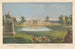 Ansicht des Hauses vom Reiterstandbild im Park des Grafen Temple in Stow im Buckinghamshire - George Bickham der Ältere — Ansicht des Kunstwerks