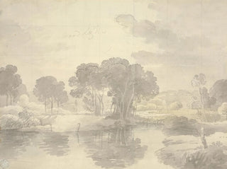 Flusslandschaft am Flussufer an der Themse - George Bulteel Fisher — Ansicht des Kunstwerks