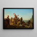 Joyeux Bootsmänner am Hafen mit flachem Grund - George Caleb Bingham — gerahmtes Bild an der Wand