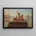 Der fröhliche Bootsmann - George Caleb Bingham — gerahmtes Bild an der Wand
