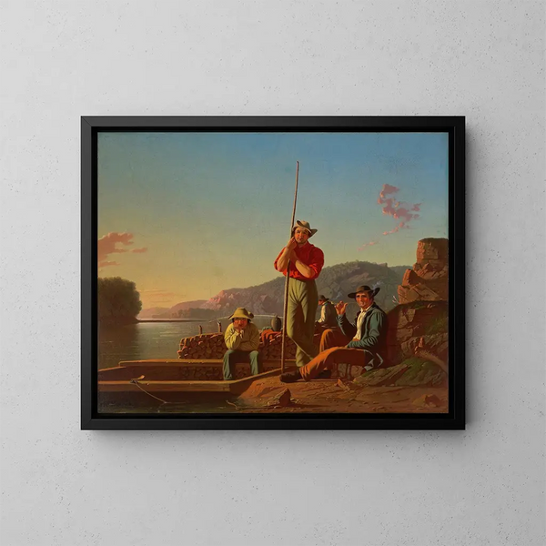Das Holzboot - George Caleb Bingham — gerahmtes Bild an der Wand