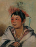 A-Nah-Kwet-To-Hau-Py-O Ein sitzender Junge in den Wolken - George Catlin — Ansicht des Kunstwerks