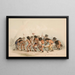 Danse des Bisons - George Catlin — gerahmtes Bild an der Wand