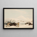 Jagd auf Bisons mit Schneeschuhen - George Catlin — gerahmtes Bild an der Wand