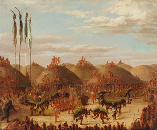 Danse du taureau, cérémonie OKeePa des Mandans - George Catlin — Ansicht des Kunstwerks