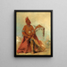 Cler-Mnt Erster Häuptling des Stammes - George Catlin — gerahmtes Bild an der Wand