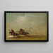Krieger der Comanche, der einen Osage mit voller Geschwindigkeit wirft - George Catlin — gerahmtes Bild an der Wand