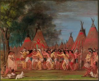 Tanz der Häuptlinge am Mündungsgebiet des Teton-Flusses - George Catlin — Ansicht des Kunstwerks