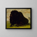 Bison sterbend durch einen Pfeil getroffen - George Catlin — gerahmtes Bild an der Wand