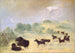 Elan und Büffel beim Kennenlernen in Texas - George Catlin — Ansicht des Kunstwerks