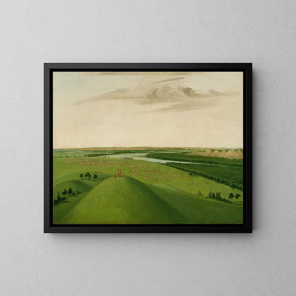 Fort Union, an der Mündung des Yellowstone-Flusses, 2000 Meilen oberhalb von Saint-Louis - George Catlin — gerahmtes Bild an der Wand