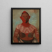 Iowy, einer der wichtigsten Krieger der Black Hawks - George Catlin — gerahmtes Bild an der Wand