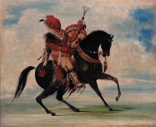 George Catlin - KeeOKk The Watchful Fox Chief of The Tribe On Horseback.webp