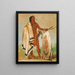Kotzatah Smoked Shield, ein distinguierter Krieger - George Catlin — gerahmtes Bild an der Wand