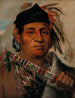 Mahkemee Teuv Grizzly Bear Häuptling der Stammes - George Catlin — Ansicht des Kunstwerks