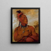 Meach-o-shn-gaw Kleiner Weißer Bär, ein tapferer Ehrenwerter - George Catlin — gerahmtes Bild an der Wand