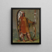 Mh-to-th-pa Quatre Bären Zweiter Koch in Gala-Uniform - George Catlin — gerahmtes Bild an der Wand