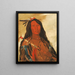 Nhee-ee-wo-tis Loup sur la colline Stammesführer - George Catlin — gerahmtes Bild an der Wand