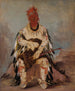 No-wy-ke-sg-gah Derjenige, der gleichzeitig zwei schlägt, ist ein tapferer - George Catlin — Ansicht des Kunstwerks