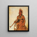 Noomnnee marche sous la pluie en guerrier - George Catlin — gerahmtes Bild an der Wand