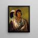 Osceol Der schwarze Trank, ein hoch angesehener Krieger - George Catlin — gerahmtes Bild an der Wand