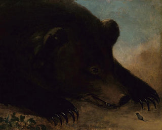 Portraits eines Grizzlybären und einer Maus in Originalgröße - George Catlin — Ansicht des Kunstwerks